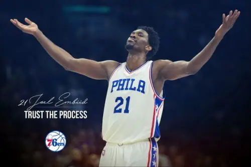 Joel Embiid- Philadelphia 76ers Basketball Star Wall Sticker Home Decoration Silk Art Poster