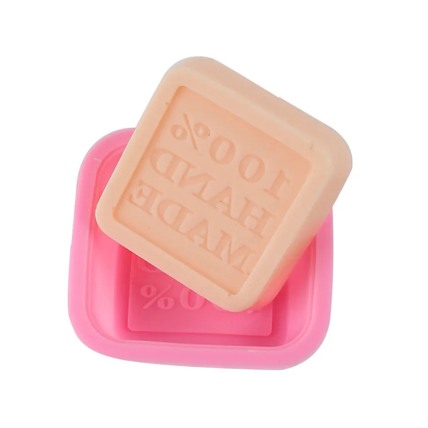 Safty 10 Pcs Cute Craft Art Square Silicone Oven Handmade Soap Molds