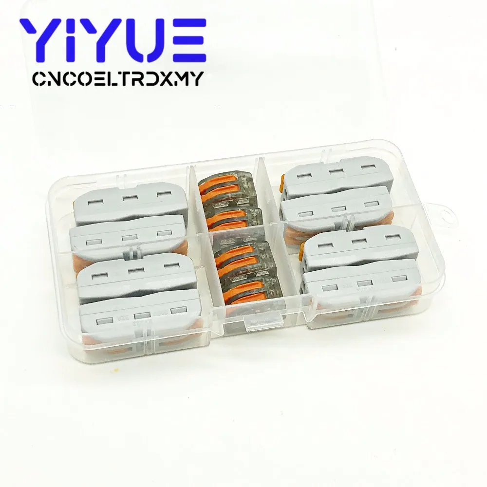 12 шт./кор.) Мини-быстрый разъем 222-412D/PCT-212 Универсальный Компактный проводной разъем, 2-контактный разъем, клемма блока