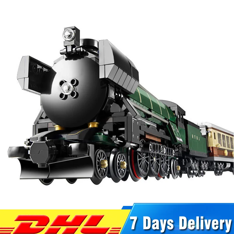 

LEPIN 21005 1085Pcs Technic Series Emerald Night Train Model Building Compatible LegoINGLY 10194 Block Bricks Toys Gifts