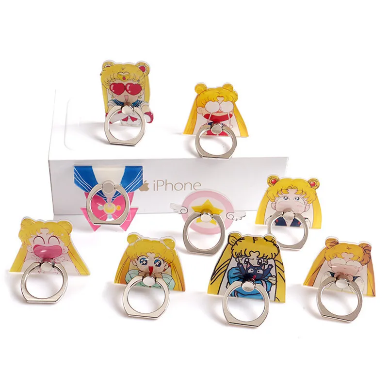 

Mobile phone bracket cartoonCartoon Sailor Moon Ring Buckle 360 degree rotating lazy desktop bracket cell phone ring