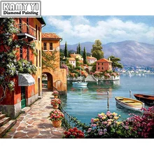 5D completa Broca de Diamante Quadrado DIY Pintura Diamante "caminho Do Rio" Diamante Bordado Ponto Cruz Strass Pintura Mosaico(China)