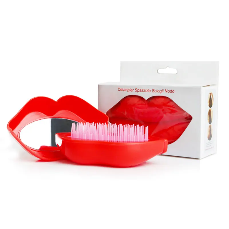 

1Pc New Makeup Comb Hair Brush Pro Styling Tool Portable Mini Folding Comb Airbag Massage Round Travel Hair Brush With Mirror