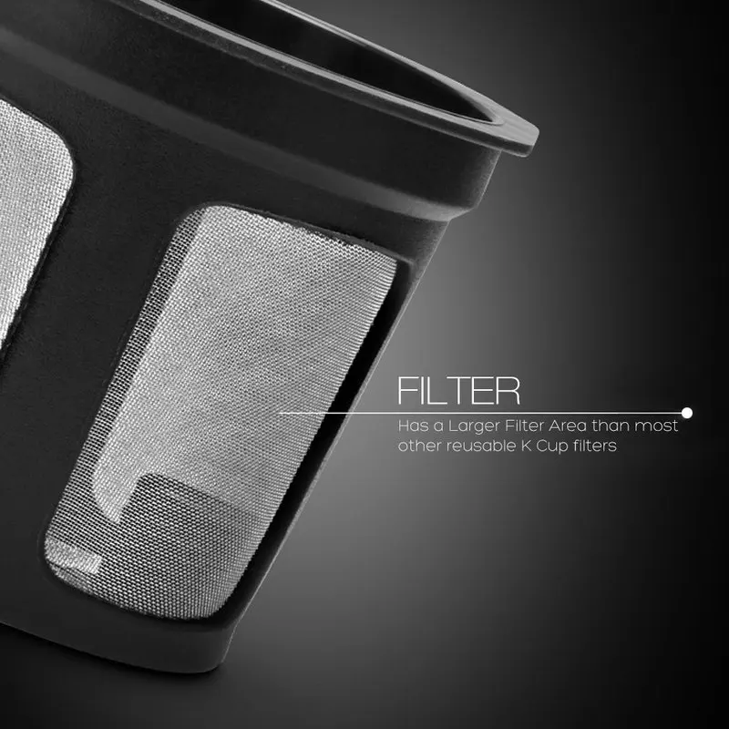 Coffeeware Coffee Filter Reusable PP Mesh Cup Coffee Tea Filters Leach Kicthen Table Drinking Tools for KEURIG 2 K200 K250 Black Coffeeware Coffee Filter Reusable PP Mesh Cup Coffee Tea Filters Leach Kicthen Table Drinking Tools for KEURIG 2 K200 K250 Black