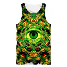 Красочные Глаза 3D напечатанные мужские майки летние майки для спортзала без рукавов жилет для отдыха фитнес Сексуальная одежда Стрингер S-5XL
