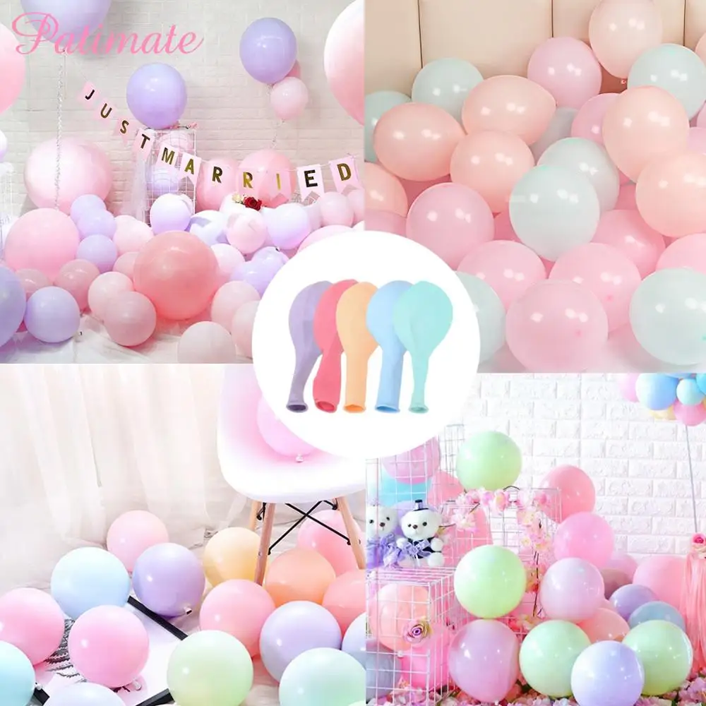 

PATIMATE Round Wedding Balloons Decoration Latex Balloon Party Supplies Inflatable Ballons Birthday Party Helium Macaron Baloons