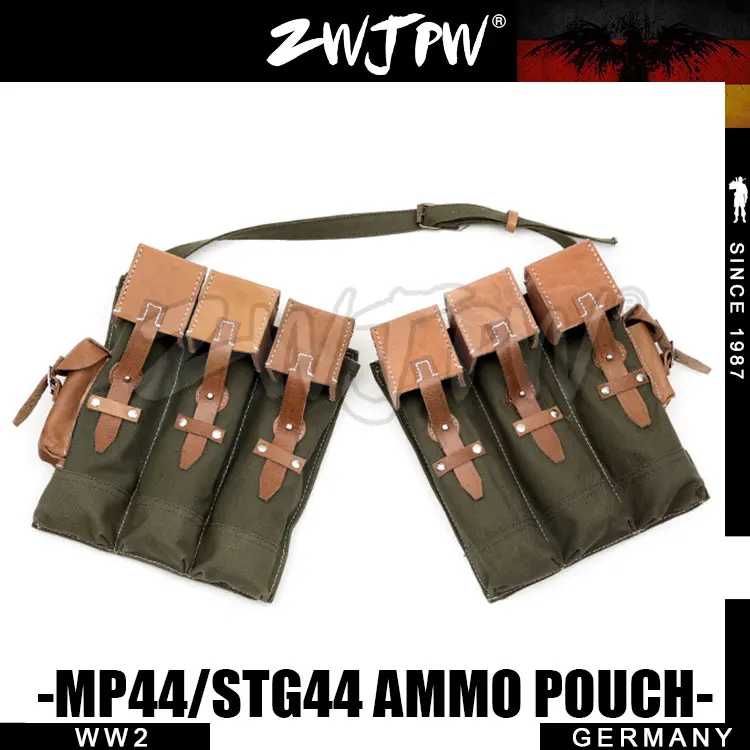 Buy WW2 MP44 Hunting Ammo Pouch Pair Green Canvas
