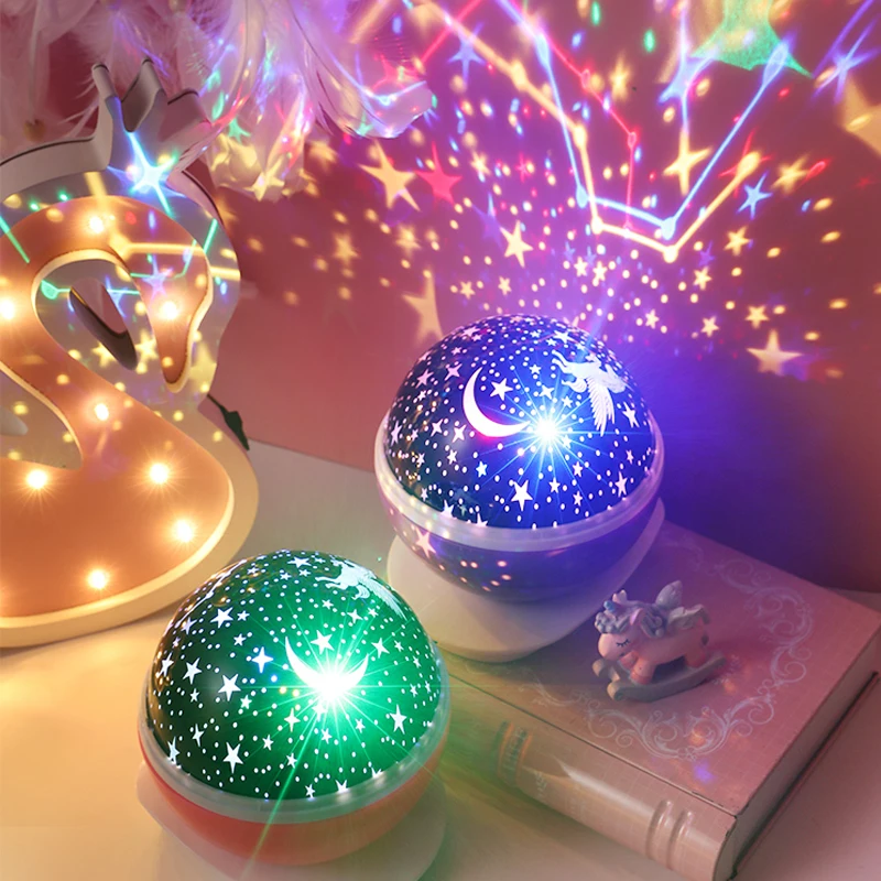 

Rotatable Projector Night Light Moon Starry Sky Romantic LED Night Lamp with Projection