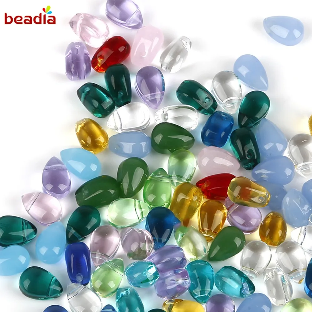 5 шт.-6x9 мм каплевидные Бусины овальные стеклянные чешские градиентные бусины для