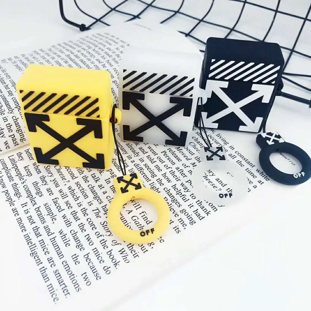 Luxury Bluetooth Wireless Charge Earphone Case For AirPods 2 Case Silicone Cute Soft Cover for Air pods Case Key Ring Box Coque