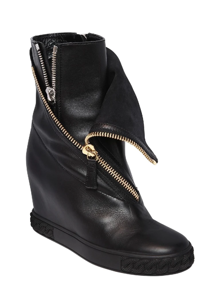 

Autumn Winter Boots Women Height Increasing Leather Ankle Boots For Women High Top Women Botines Mujer Motorcycle Bota Femennina