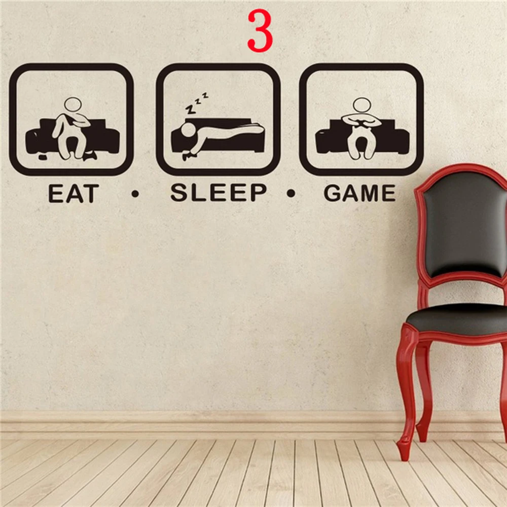 9 стилей, черная игровая наклейка, геймерская наклейка, игровая ПВХ Наклейка на стену, игровая Наклейка на стену для спальни, детской комнаты