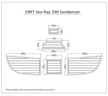 

1997 Sea Ray 330 Sundancer Swim Platform Pad 1/4" 6mm Boat EVA Teak Decking