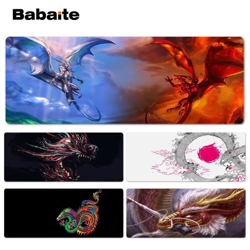 

Babaite Beautiful Anime Dragon Laptop Gaming Lockedge Mice Mousepad Size for 300*900*2mm and 400*900*2mm Design Mouse Pad