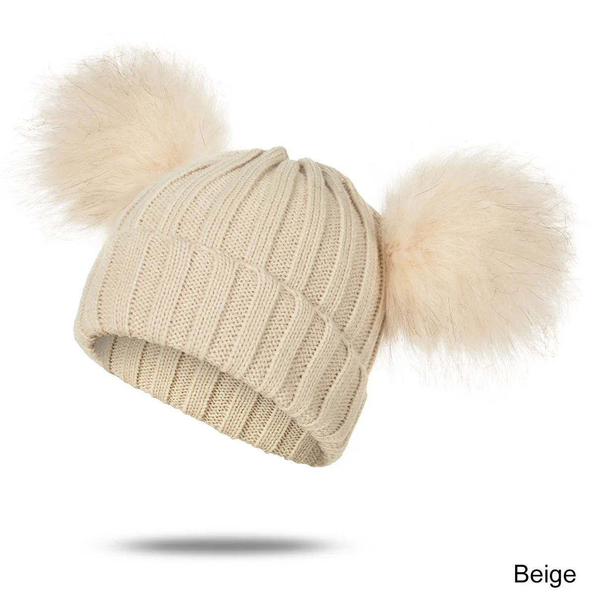 Новинка года; зимняя шапка; детские вязаные шапочки Skullies; мягкие хлопковые шапки с помпонами для мальчиков и девочек; милые теплые шапки для детей; сезон осень-зима - Цвет: C
