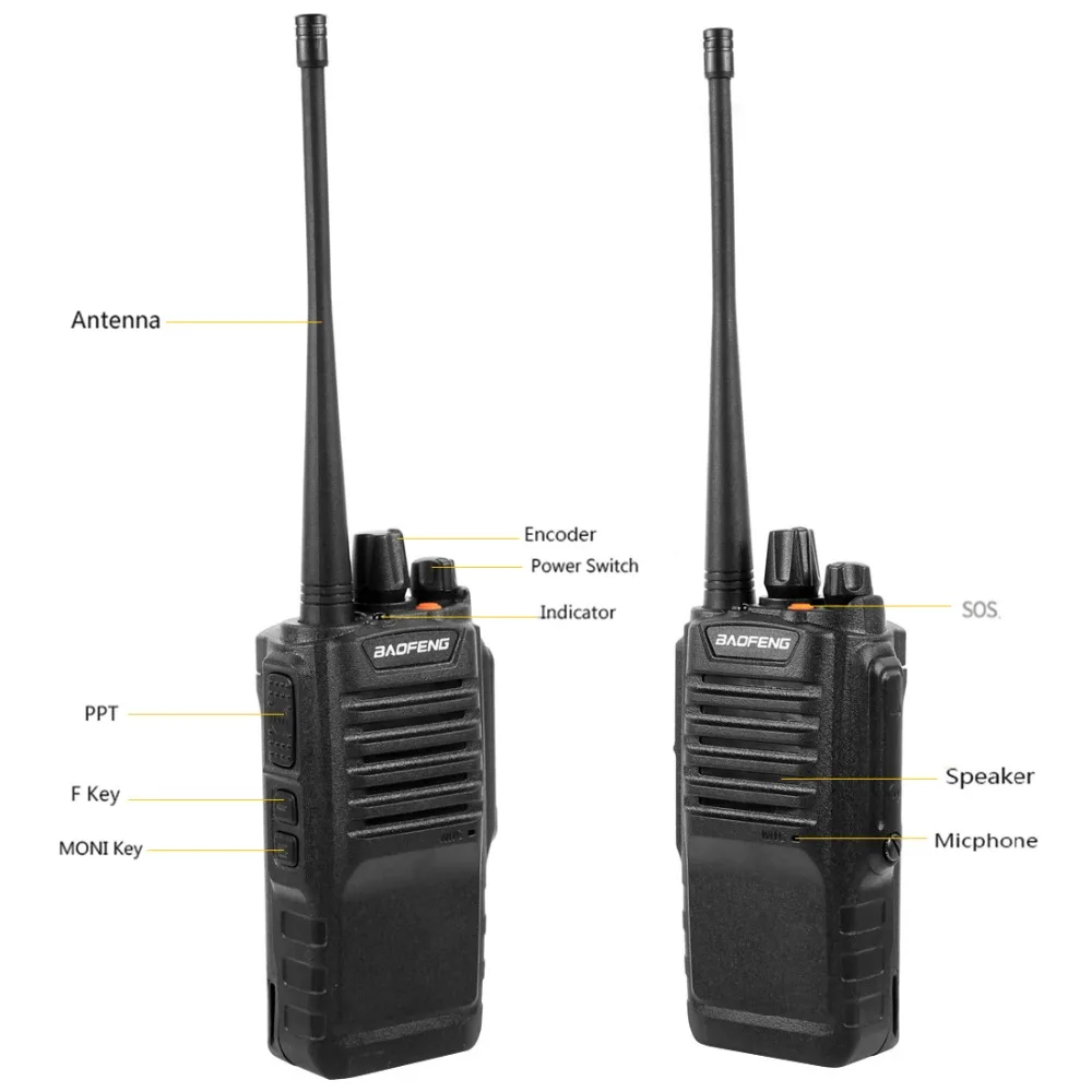 2 шт. BaoFeng BF-9700 Водонепроницаемый IP67 5 W рация Dual Band UHF 400-520 MHz 2800 mAh батареи трансивер ФИО Comunicador радио