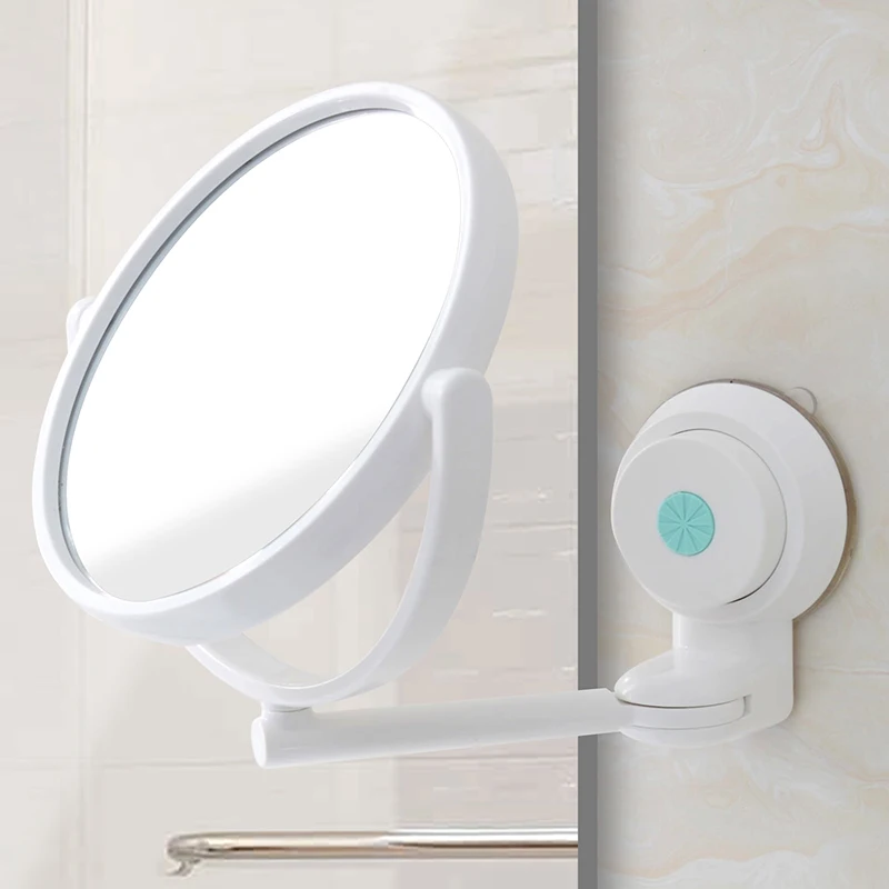 Pa. an مورديرن الحفر خالية مرآة حمام ماكياج الغرور حلاقة مرايا جدار شفط للطي الذراع تمديد جولة حمام الملحقات Pa. an مورديرن الحفر خالية مرآة حمام ماكياج الغرور حلاقة مرايا جدار شفط للطي الذراع تمديد جولة حمام الملحقات