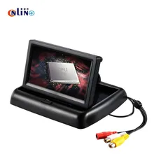 4.3 polegada HD Car Rear View Monitor Reservando Digital LCD Tela Tft Para O Carro Caminhão Veículo Retrovisor Dobrável monitores
