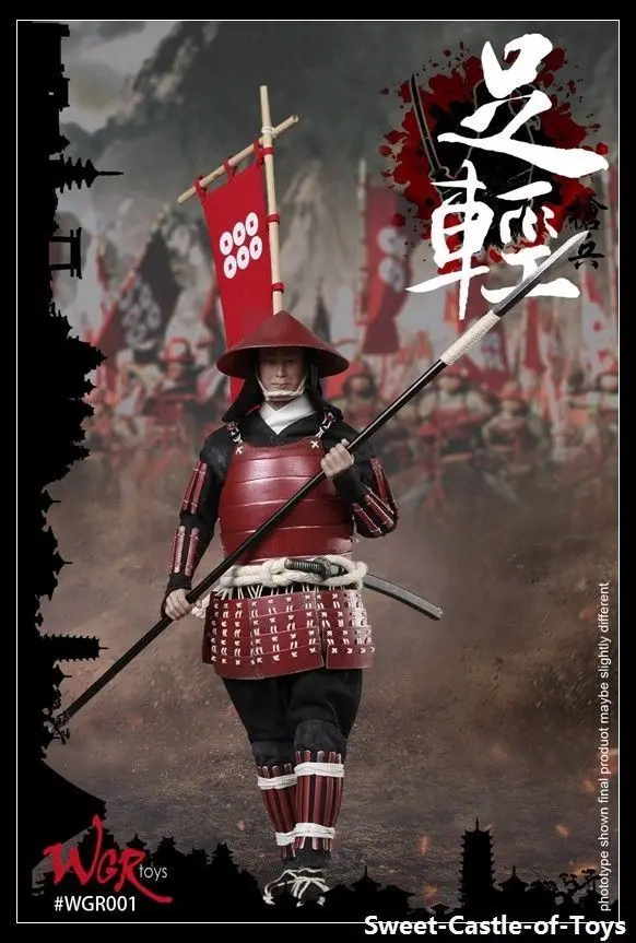 1/6 WGRtoys фигурка японского древнего копья армии Yari Ashigaru WGR001|Игровые фигурки и
