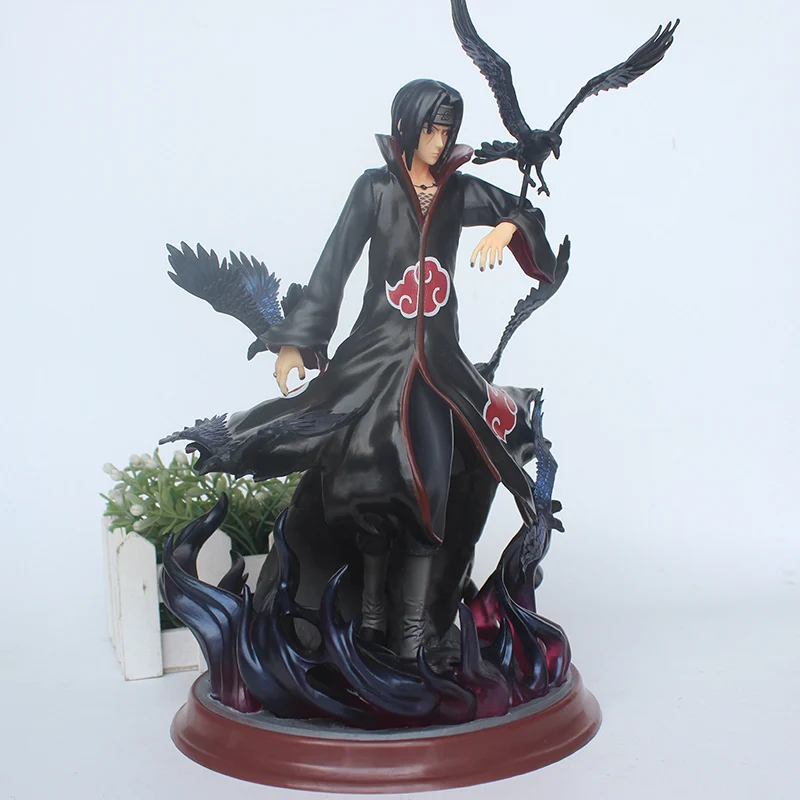 Аниме Naruto Shippuden Itachi ПВХ фигурка GK Учиха Итачи с вороной Коллекционная модель игрушки 28 см