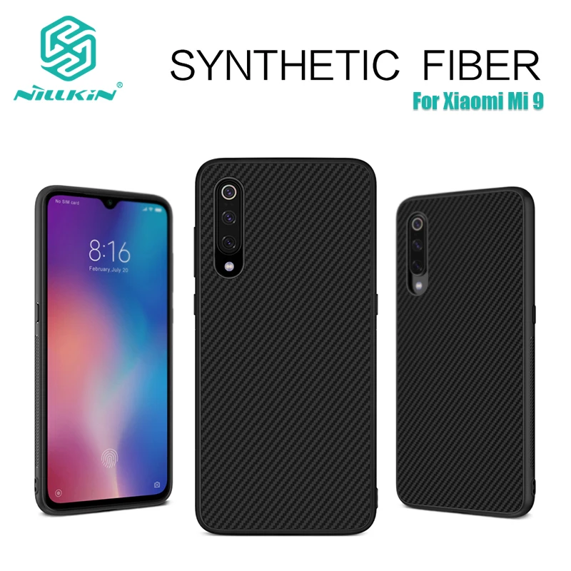 Nillkin Synthetic fiber Carbon PP Plastic Back Cover for xiaomi mi 9 case 6.39'' ultra thin slim for xiaomi mi9 mi 9 global case