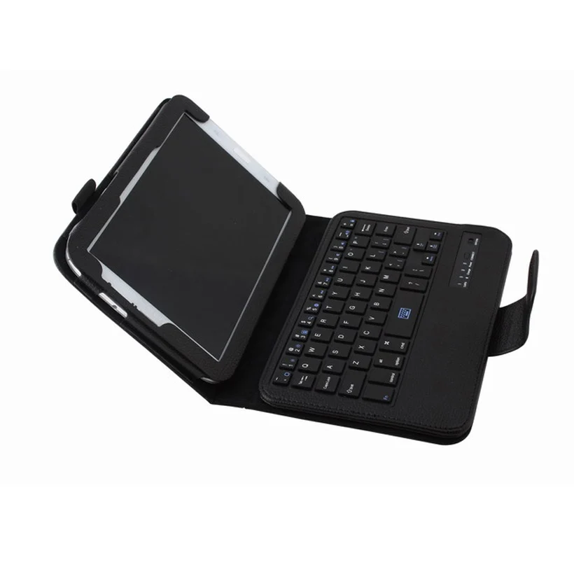 

High quality Removable Wireless Bluetooth silicon Keys with Leather Case Cover For Samsung Galaxy Note 8.0 N5100 N5110 case