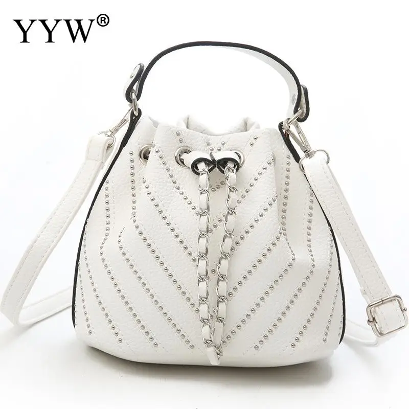 

Pu Leather Bags For Women 2018 Large Capacity Drawstring Bucket Handbags Fashion Shoulder Tote Crossbody Bag Bolsa Feminin