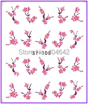 

30 PACKS / LOT Nail Art Water Transfers Stickers Nail Decals Stickers Water Decal Plum Blossom Wintersweet