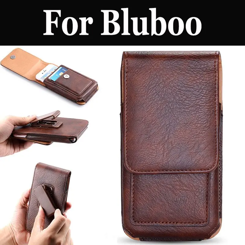 Vertical Leather Pouch Holster Case Metal Belt For Bluboo Xfire 2 Dual Picasso Maya Max Mini S1 S8 Plus D1 D5 Pro S3 | Мобильные