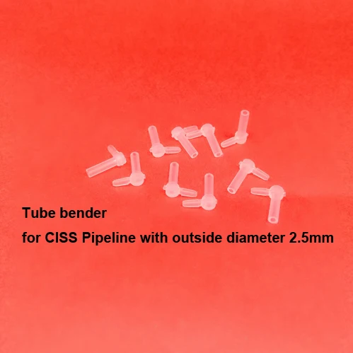 YOTAT 10 шт. СНПЧ колено патрубка L изогнутая трубка изгиб трубопровода локоть/СНПЧ Угловые штуцеры er для СНПЧ трубопровода с наружным диаметром: 2,5 мм