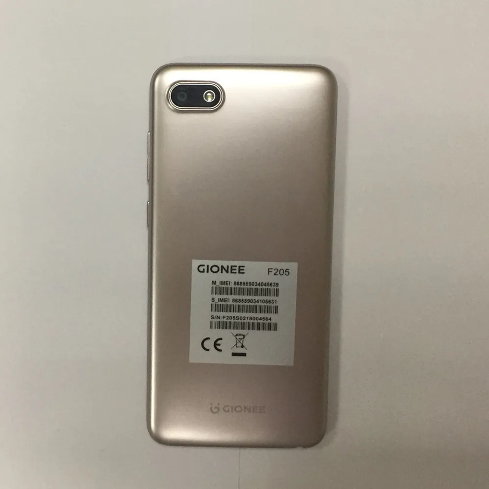 Gionee F205 MT6739 16 Гб ПЗУ 2 ОЗУ четырехъядерный 1 3 ГГц Android 7 фронтальная камера 5 Мп