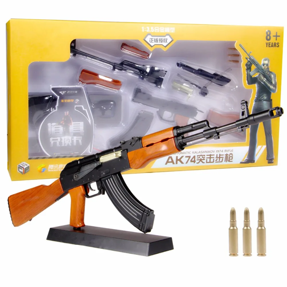 1:3. 5 металлическая игрушечная винтовка AK47 ружьё модель DIY игрушечное оружие Модель статический украшения не может снимать Детский подарок