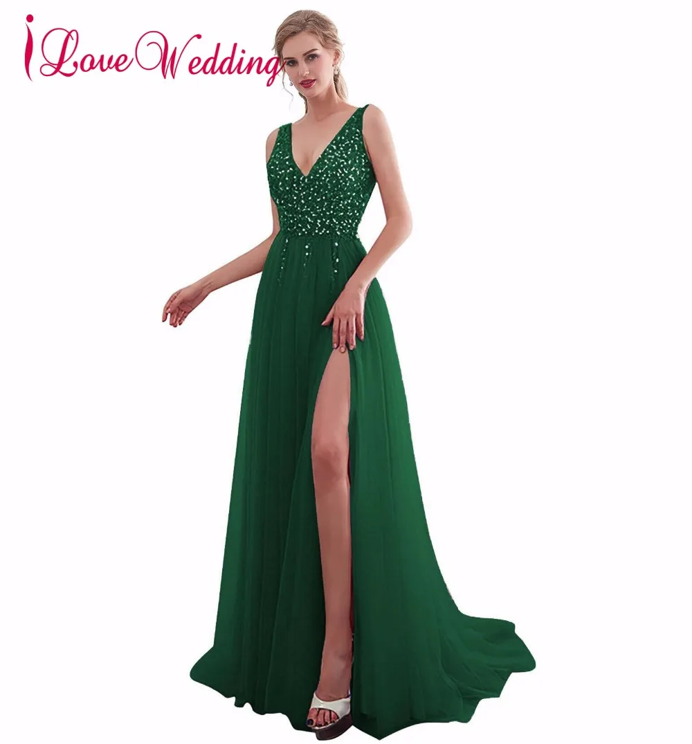 Günstige Neue Ankunft 2019 Sexy Prom Kleider Lange Vestidos De Festa Tiefem V ausschnitt Backless Perlen Kristall Party Empfang Kleid Prom 30651