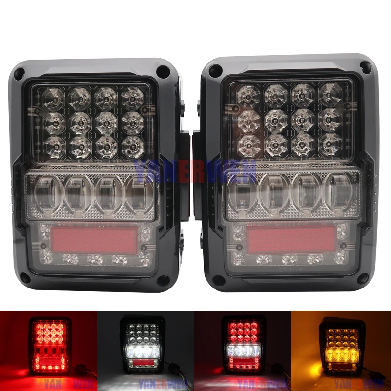 

2019 New Super Bright Tail Light Reverse light Real Back Up Turn Signal Lamp LED Tail Lights For Jeep Wrangler 2007-2017 JK JKU