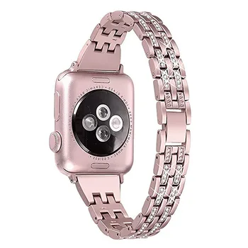 

Bling Bands For Apple Watch Band 38mm 40mm 44mm 40mm iWatch Series 5/4/3/2/1 Diamond Rhinestone Metal Jewelry Wristband Strap