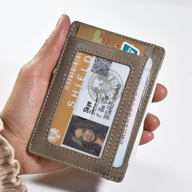 Высококачественный тонкий карманный кошелек из натуральной кожи с держателем для кредитных карт, RFID блокирующий кошелек, Органайзер