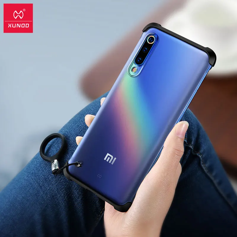 Ультратонкий чехол XUNDD для Xiaomi Mi 9, защитный чехол s, матовый, яркий, ультратонкий, без бампера, противоударный чехол с ремешком