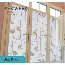 Спальня ванная пластик оконная декоративная пленка для стекла без клея повторное использование статического цветочное украшение; наклейка на оконное стекло 90/120 см