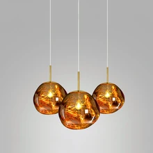 Modern Pendant Lamp Lava Glass Ball Mirror Reading Study Pendant Light Art Bedroom Bar Living Room Decor Kitchen Hanging Lamps mirror ball pendant lamp modern glass suspension light dinning room living room bar light chandelier