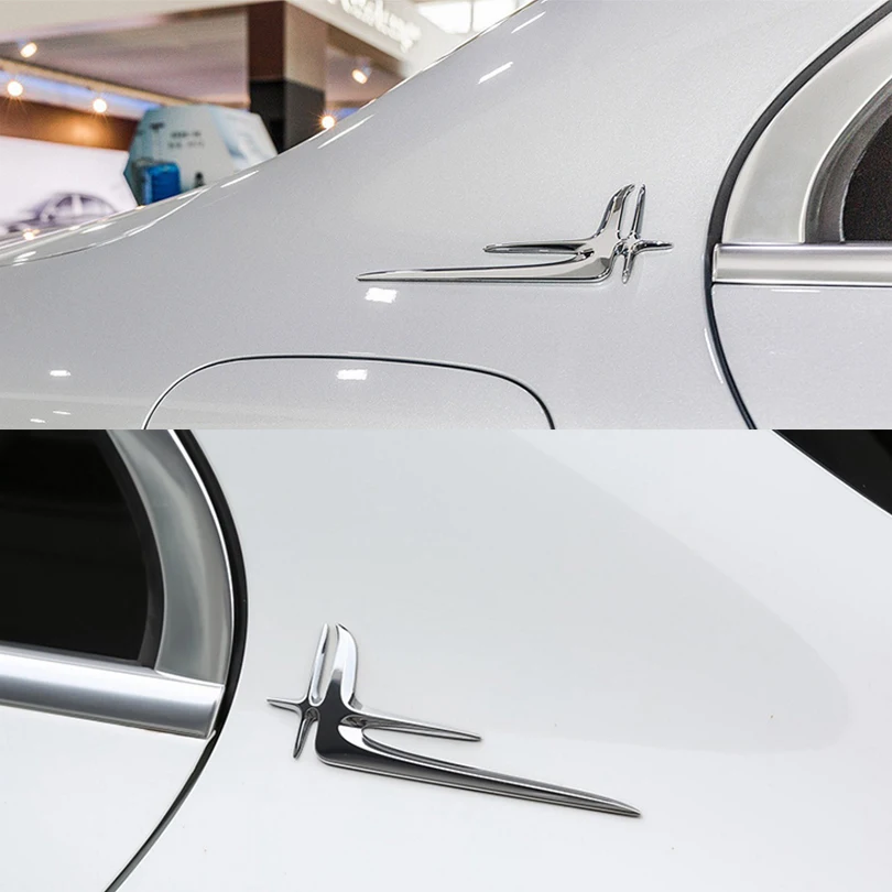 

For Mercedes Benz E Class W213 C Class W205 C180L C200L C260L C320L 2016 2017 Car Accessories Lengthened Standard Stickers 2pcs