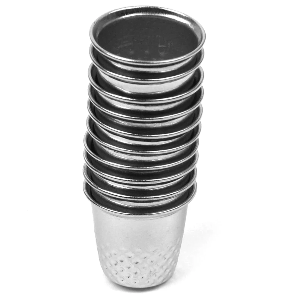 

Best 10pcs Vintage Sewing Finger Hat thimble for DIY Craft (Silver)
