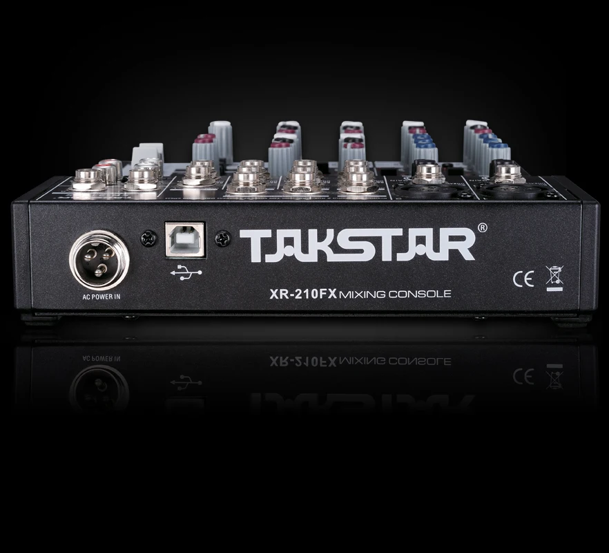 Takstar XR-210FX Karaok цифровой микшерный пульт простой гибкий эффективный микшерный пульт премиум 10 Вход 100 видов