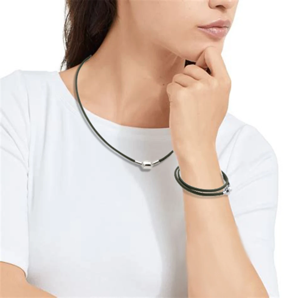 ZP-BL1014 leather necklace (2)
