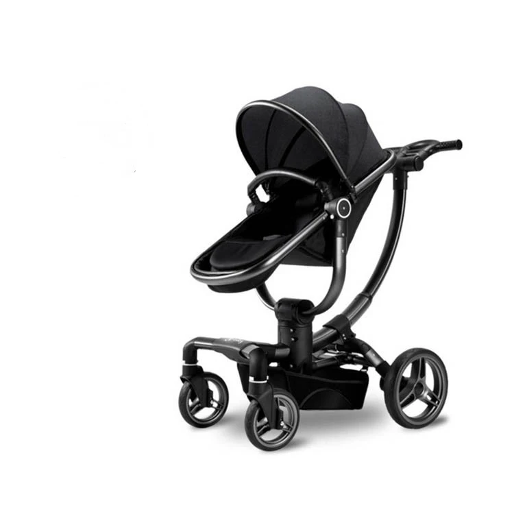 Новая детская коляска 3 в 1, многофункциональная коляска для новорожденных, Роскошная детская коляска - Цвет: black