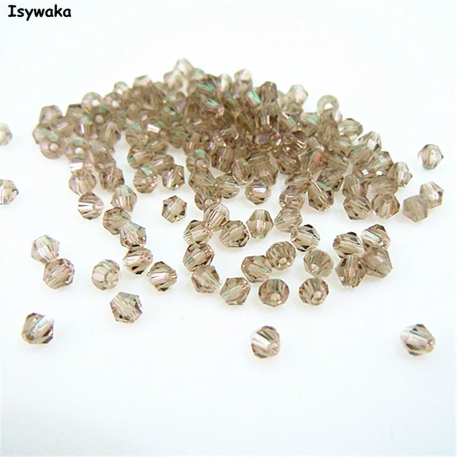 

Isywaka Popular Sale Gray Color 720pcs 3mm Bicone Austria Crystal Beads Glass Beads Loose Spacer Bead for DIY Jewelry Making