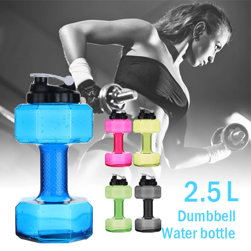 

2.2L Dumbbell Shape Plastic Large Capacity Gym Sports Hydro Flask Water Container Outdoor Fitness Bike Camping Cycling Water Bag