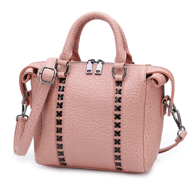Retro Pillow shaped font b Handbag b font Famous Brand Designer Boston Bag Chic Cross Pattern