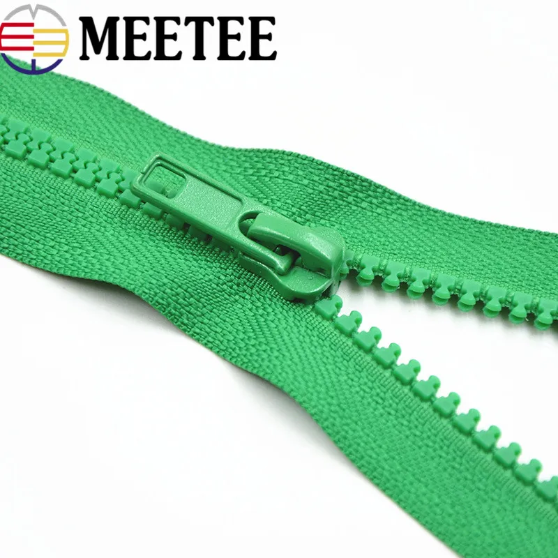 Meetee 8#15# пластиковые застежки-молнии открытый конец 70-150 см длинная застежка-молния пуховик пальто двойные ползунки для шитья одежды ремонт портной аксессуар