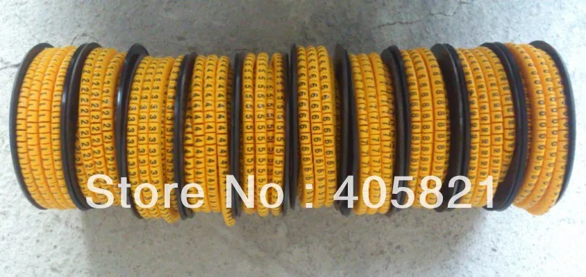 

EC-0 number 0-9 Insulate PVC Round Cable Marker For 1.5mm2 Cable 10roll/lot