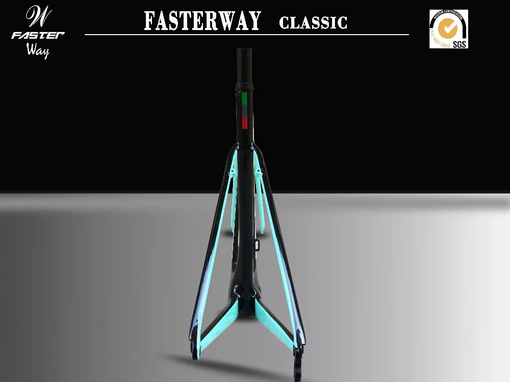 Тайваньский бренд FASTERWAY Классический прозрачный оранжевый серебряный супер легкая карбоновая рама, дорожный: рамка+ подседельный штырь+ вилка+ зажим+ гарнитура